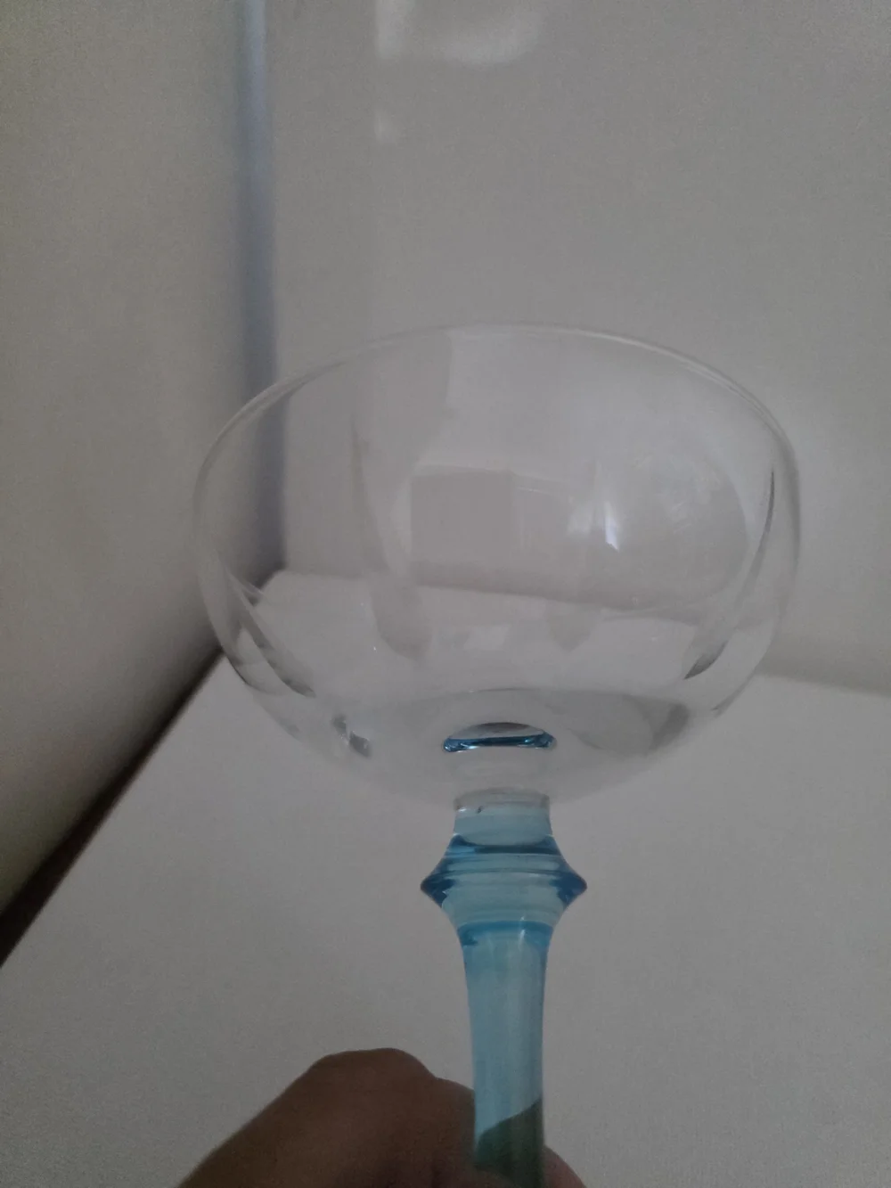 Bombay Sapphire Stem Coupe Glasses - Clear Bowls Gin/ Martini (Set of 2)